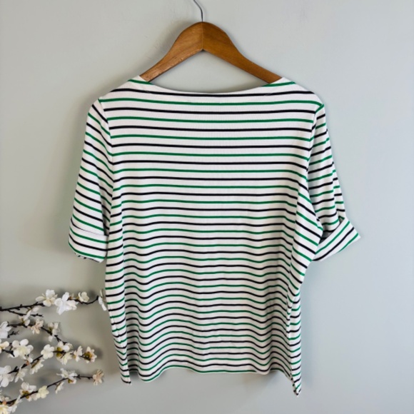 Lauren Ralph Lauren Striped Boatneck Top Size 2X - Picture 3 of 3